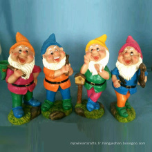 Polyresin Garden Gnome Décoration Bright Colored Dwarf 4 / S